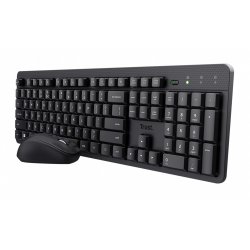 Trust Ody II keyboard Mouse included Office RF Wireless QWERTZ German Black