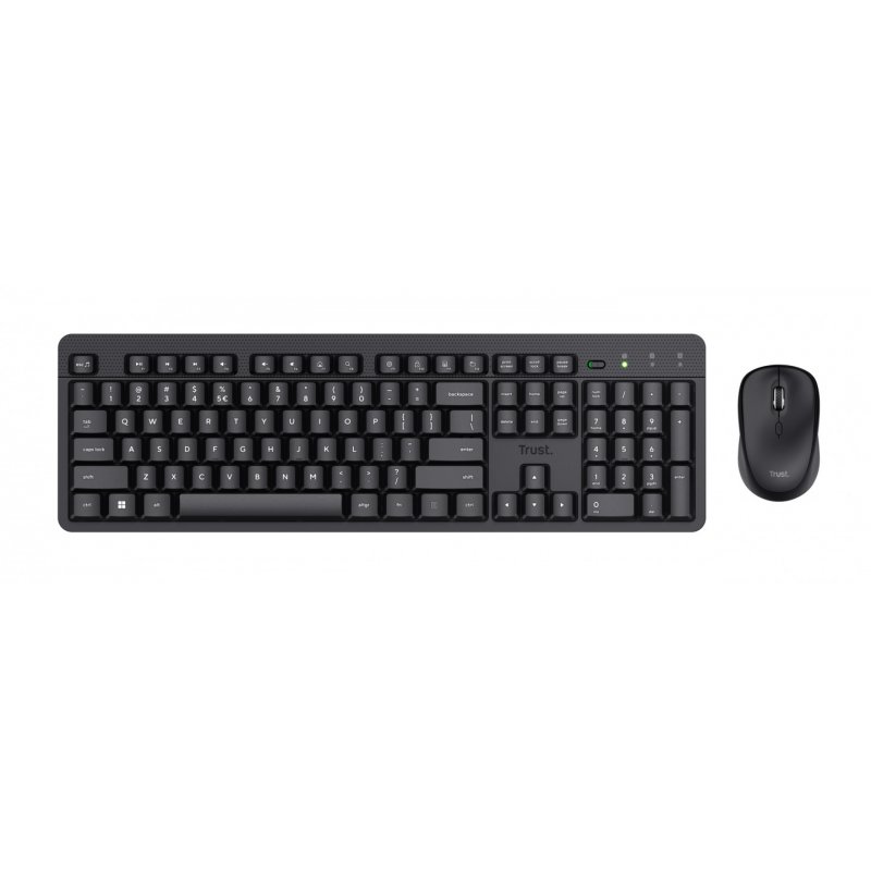 Trust Ody II keyboard Mouse included Office RF Wireless QWERTZ German Black