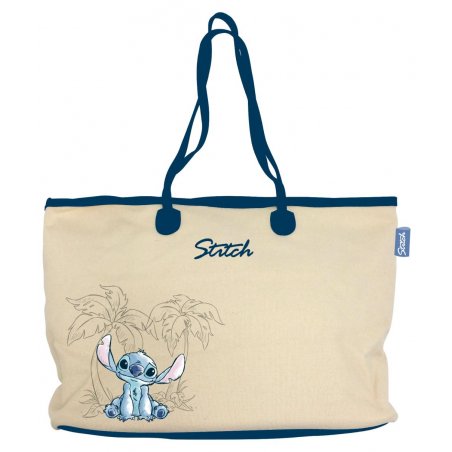 STITCH - Ohana & Blue - Grand Sac en Toile - 37x27x16cm