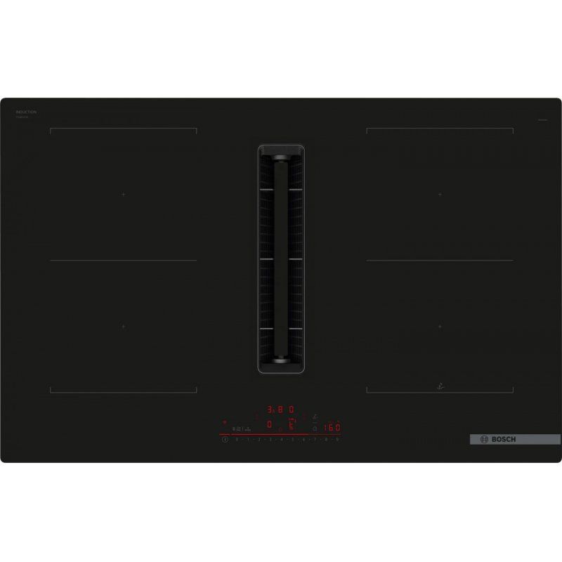 Bosch Serie 6 PVQ811H26E plaque Noir Intégré 80 cm Plaque avec zone à induction 4 zone(s)