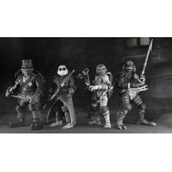 Universal Monsters x Teenage Mutant Ninja Turtles pack 4 figurines Turtles Black & White 18 cm