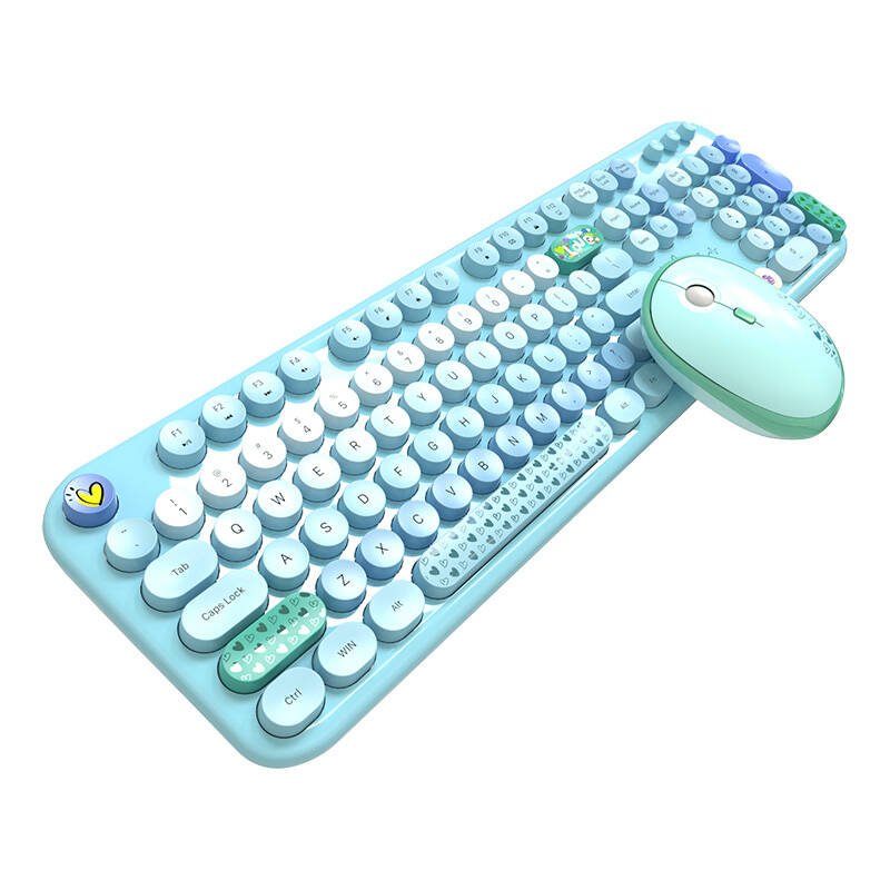 MOFII Lovely 2.4G Wireless Keyboard Mouse Set (Blue)