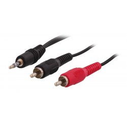 Câble audio T'nB Jack 3,5mm vers 2x RCA 1,2m M/M (Noir)