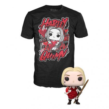 Suicide Squad 2 POP! & Tee set figurine et T-Shirt Harley Quinn (S)