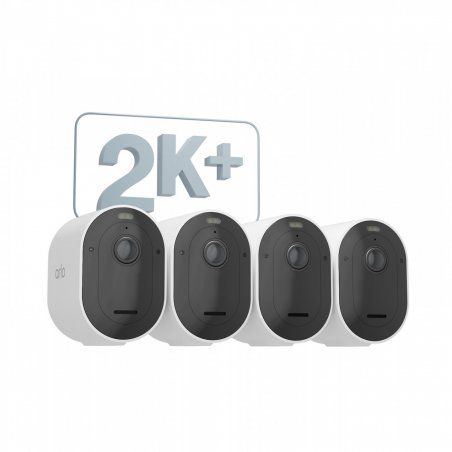 Pro 5 Spotlight (weiß/schwarz, 4er Pack, WLAN, Spotlight, 2K Auflösung)