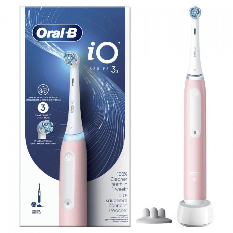 Oral-B iO 8006540730843 brosse à dents électrique Adulte Brosse à dents vibrante Rose, Blanc