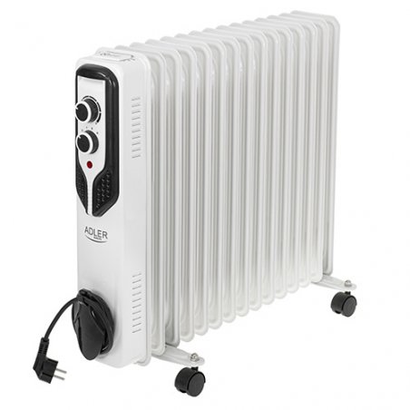 Adler AD 7819 appareil de chauffage Intérieure Blanc 2500 W Chauffage électrique à bain d’huile