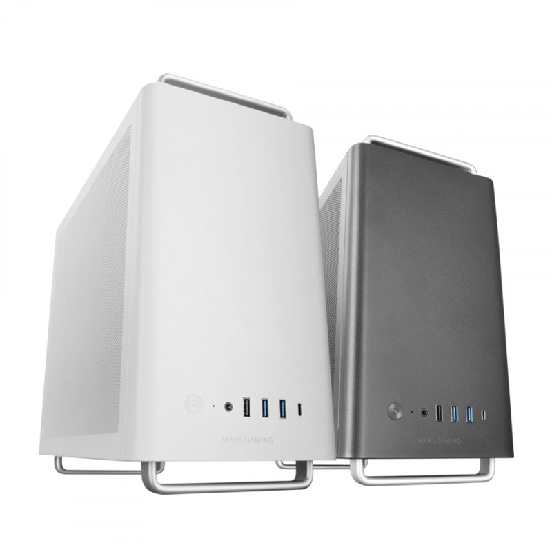 Boitier Mini Tour Micro ATX Mars Gaming MC-Elite avec panneaux vitrés (Blanc)