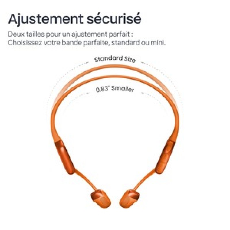 CASQUE BT CONDUCTION OSSEUSE & AERIENNE OPENRUN PRO2 MINI ORANGE