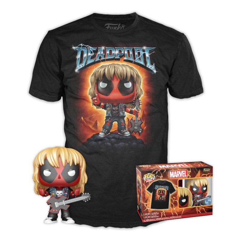 Deadpool POP! & Tee set figurine et T-Shirt Heavy Metal (S)