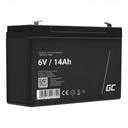 Green Cell Ersatzbatterie AGM34 6V/14Ah