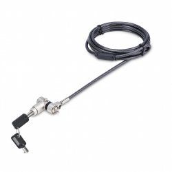 StarTech.com 3-in-1 Universal Laptop Lock 6.6ft (2m), Master Keyed Locking Cable, Computer Security, Compatible w/Noble