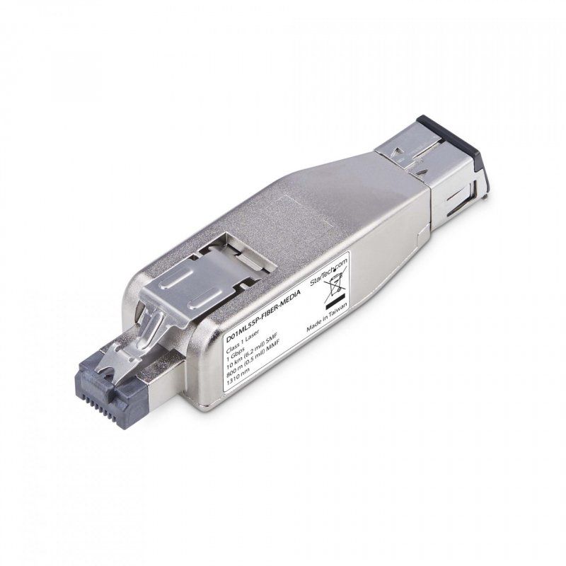 StarTech.com D01ML55P-FIBER-MEDIA convertisseur de support réseau 1000 Mbit/s 1310 nm Multimode, Monomode Argent