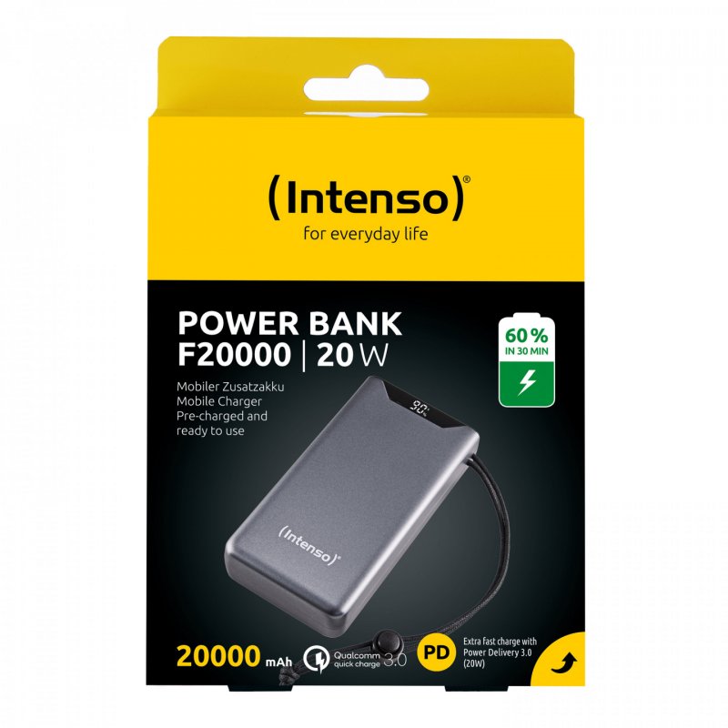 Intenso 7332054 power bank Lithium Polymer (LiPo) 20000 mAh Grey