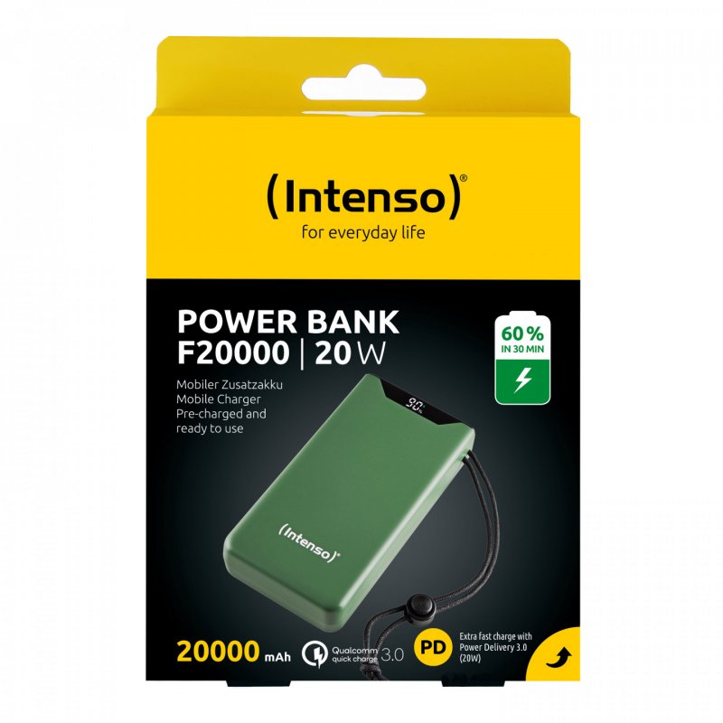Intenso 7332057 banque d'alimentation électrique Lithium Polymère (LiPo) 20000 mAh Vert