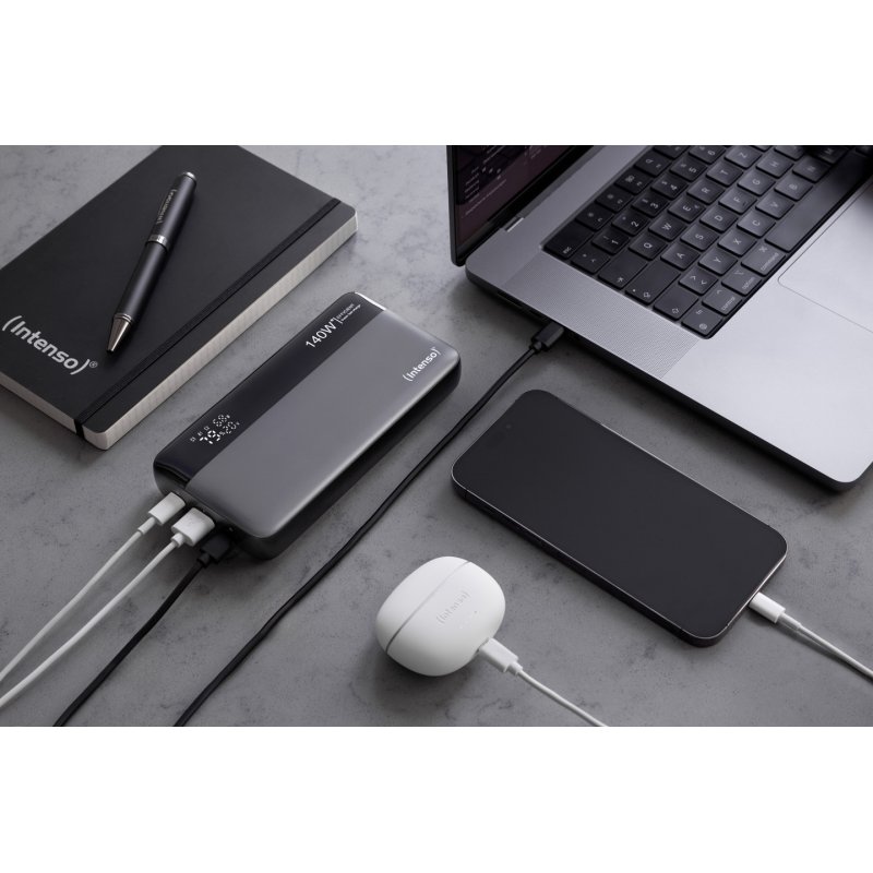 Intenso 7350060 banque d'alimentation électrique Lithium-Ion (Li-Ion) 25000 mAh Noir, Gris