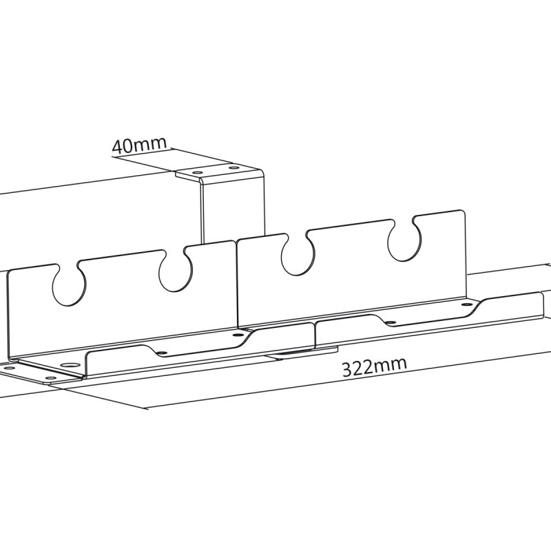 My Wall Halter für Steckdosenleiste - Zur Montage unter dem Tisc