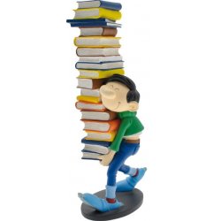 Gaston: Gaston Holding a Pile of Books 26 cm Statue