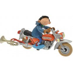 Figurine Gaston sur une moto