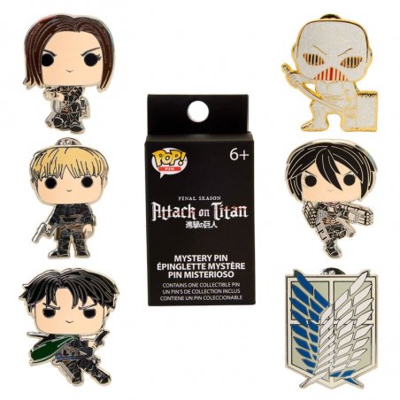 Attack on Titan Loungefly présentoir pin's émaillés Blind S4 Character (12)