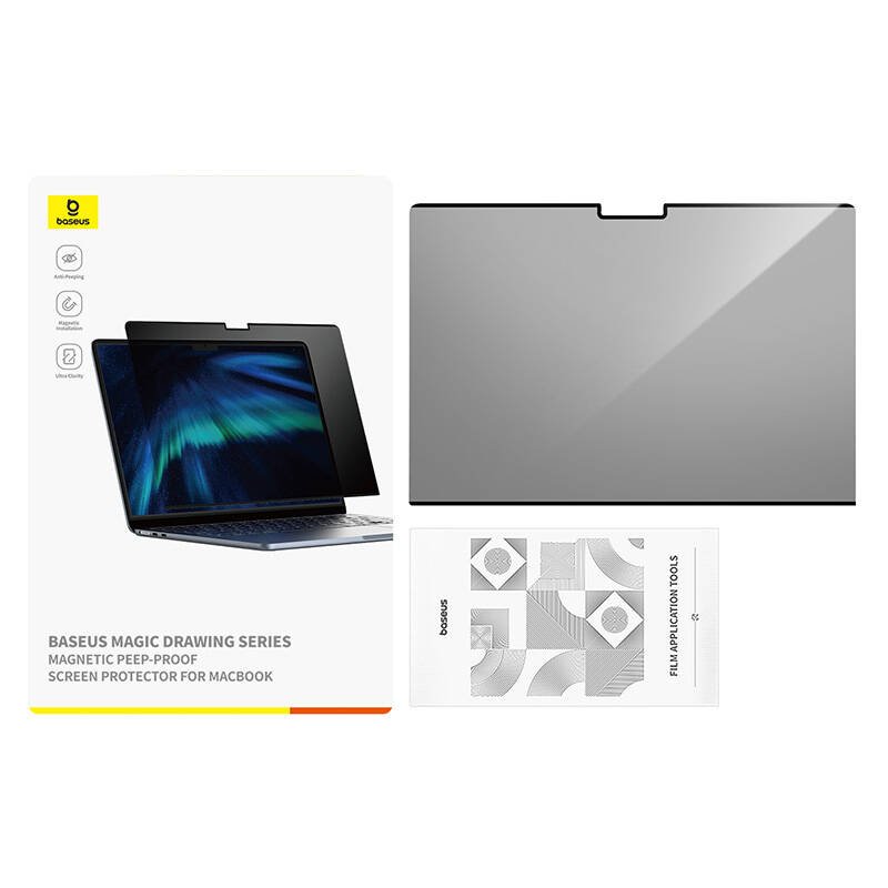 Screen Protector Baseus Magic Drawing for MacBook Air 15.3" (2023/2024) cleaning kit (clear)