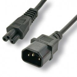 MCL C14/C5 power cord - 1m Black C14 coupler C5 coupler