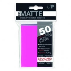 Ultra Pro - PRO-Matte Sachet de 50 protèges cartes standard Rose Vif (66 x 91 mm)