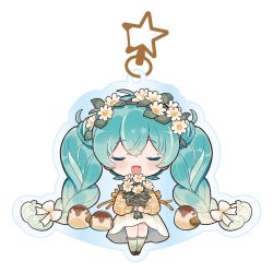 Hatsune Miku porte-clés acrylique Kawaii Autumn Time