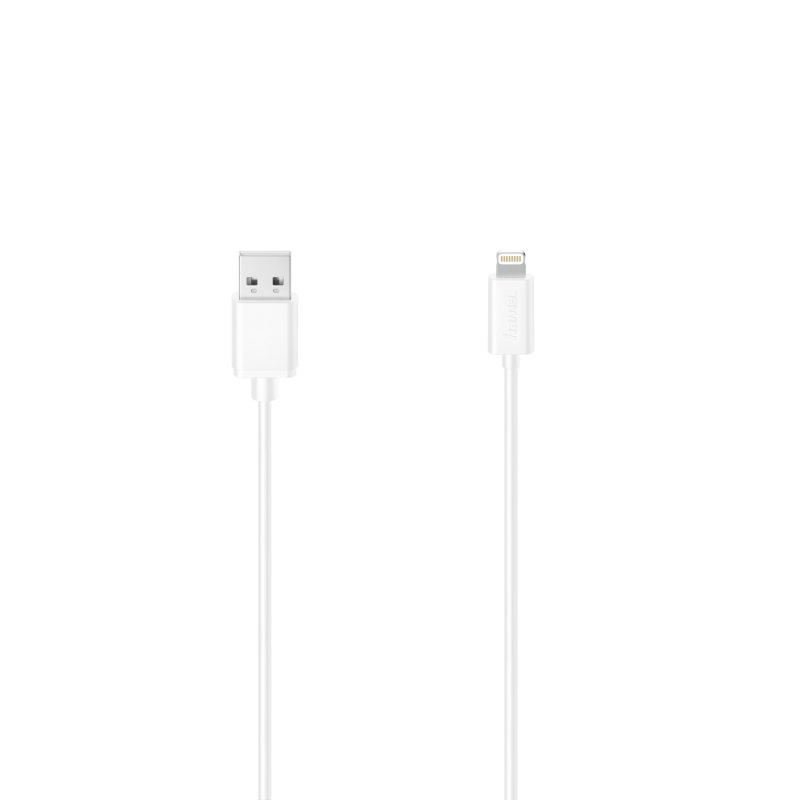Hama Charging/Data USB-A to Lightning Cable, 480Mbps, 1.5 Metre, White