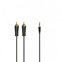 Hama 3.5mm Jack Plug to 2x RCA Plugs, Gold-plated, 1.5 Metre