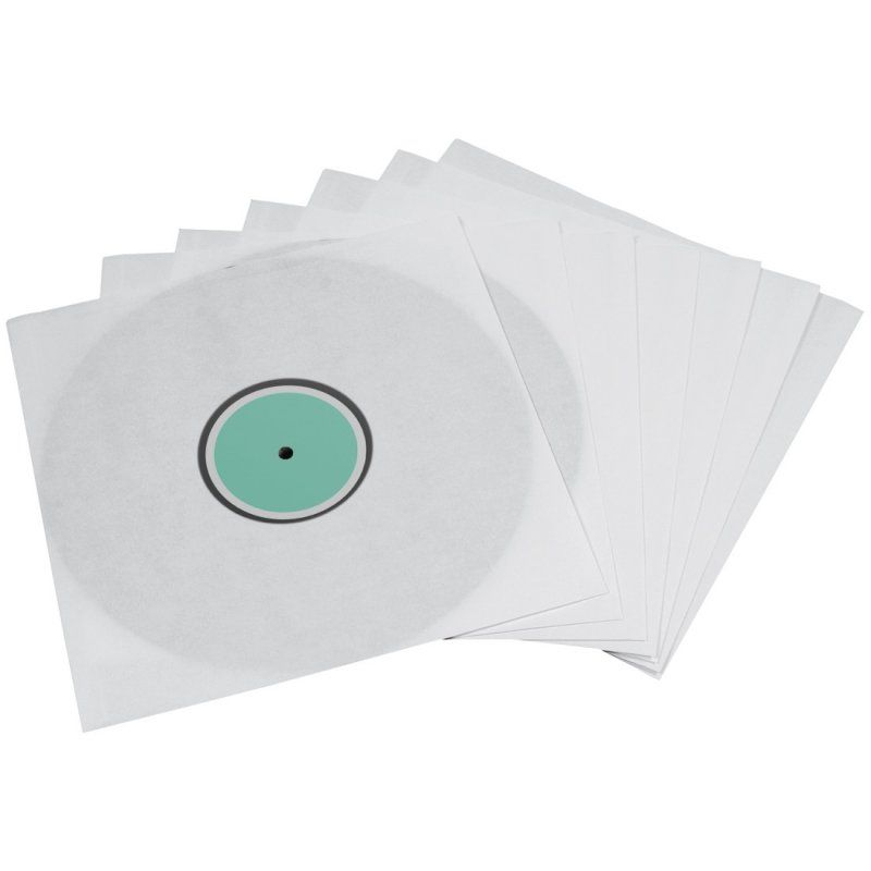 Hama LP Inner Sleeves x10, White w/ Transparent Window