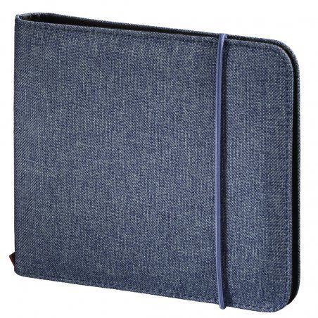 Hama 95681 Étui avec portefeuille 24 disques Bleu