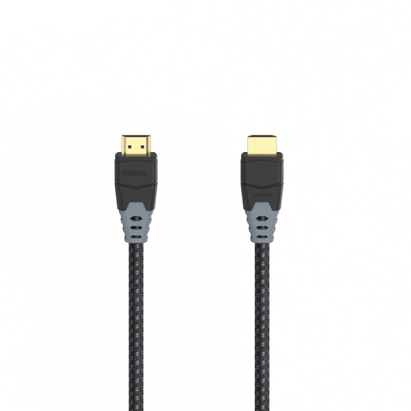 Hama High Speed HDMI Cable, Ultra-HD 8K, Ethernet, Gold-Plated, Fabric, 1.5 Metre