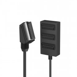 Hama Scart 3-Way Splitter, 0.5 Metre Cable