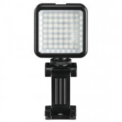 Hama 49 BD Portable LED Spotlight, Phone Holder, 6.4mm Tripod Thread, Flash Shoe Foot
