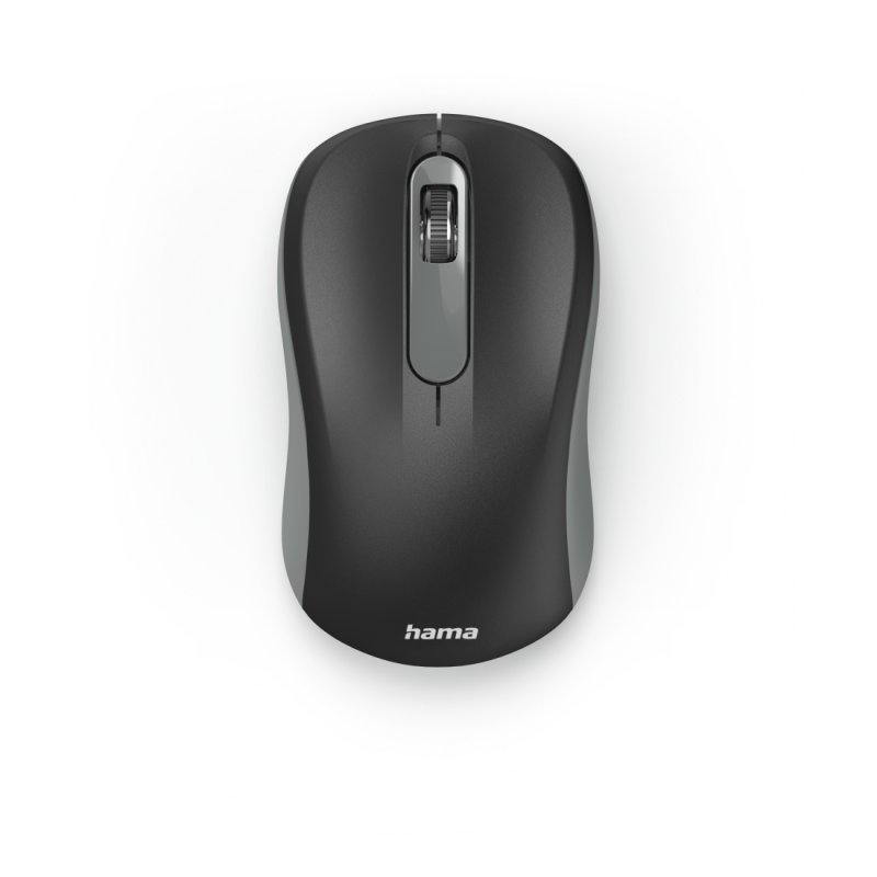 Hama AMW-200 Wireless Optical Mouse, 3 Buttons, USB Nano Receiver, Black/Grey