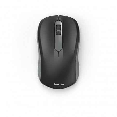 Hama AMW-200 Wireless Optical Mouse, 3 Buttons, USB Nano Receiver, Black/Grey