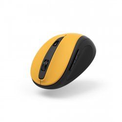 Hama MW-400 V2 Compact Wireless Optical Mouse, 6 Buttons, 800-1600 DPI, Black/Yellow