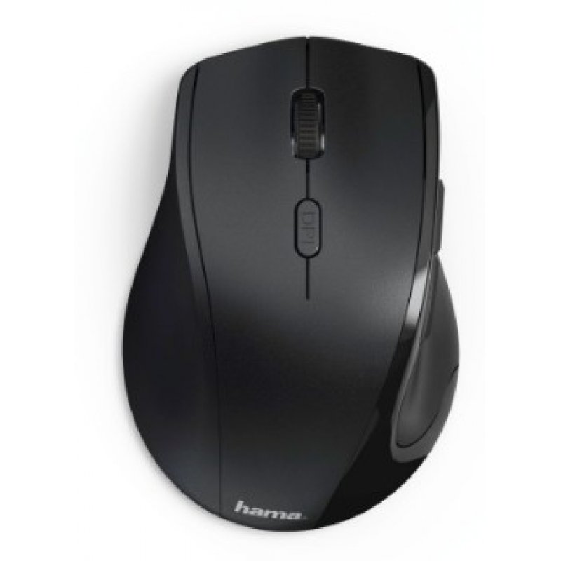 Hama Riano Left-Handed Wireless Optical Mouse, 6 Buttons, 800-1600 DPI, Black