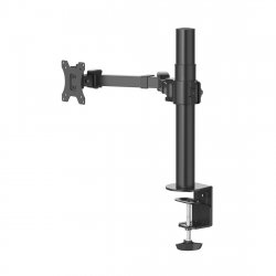 Hama Full-Motion Single Monitor Arm, 13-35" Monitors, Height-Adjustable, Swivel/Tilt, Pull-Out, Clamp