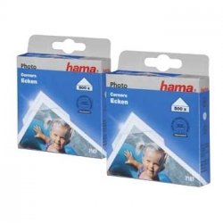 Hama Photo Corner Holders Dispenser, Double Pack (2x 500 Corners), Self-Adhesive