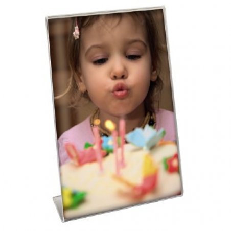 Hama Portrait Picture Frame, Acrylic, 10 x 15 cm Pictures, L-Shaped Stand