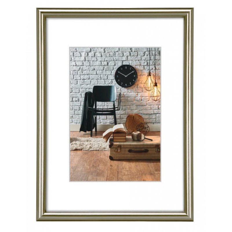 Hama Sevilla Decor Plastic A4 Picture Frame, 15 x 20 cm Pictures, Wall Mount, Grey Matt