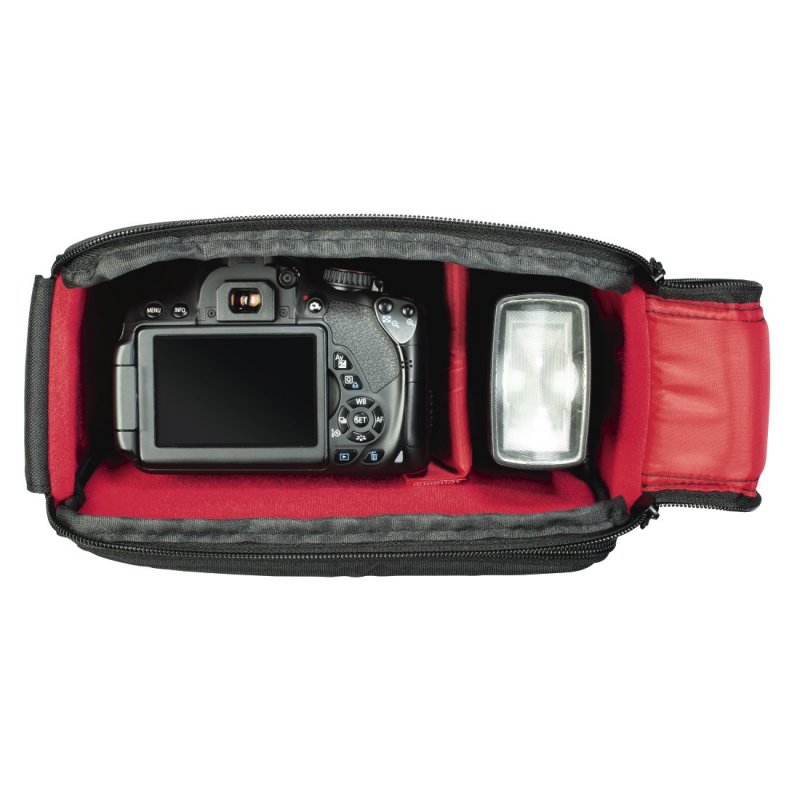 Hama Samara 140 Camera Bag, Shoulder Strap, Removable Divider, Black, 23 x 11 x 16 cm Compartment