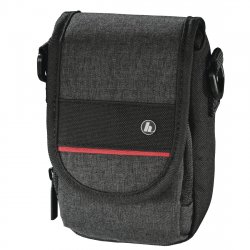 Hama Valletta 90P Compact Camera Case, Belt Loop, Shoulder Strap, Black, 7.5 x 5.2 x 13 cm Compartment