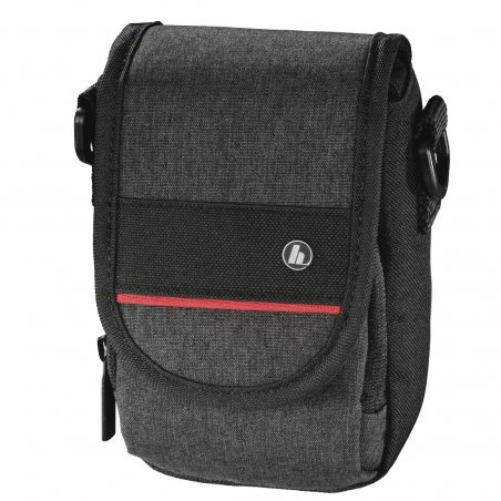 Hama Valletta 90P Compact Camera Case, Belt Loop, Shoulder Strap, Black, 7.5 x 5.2 x 13 cm Compartment