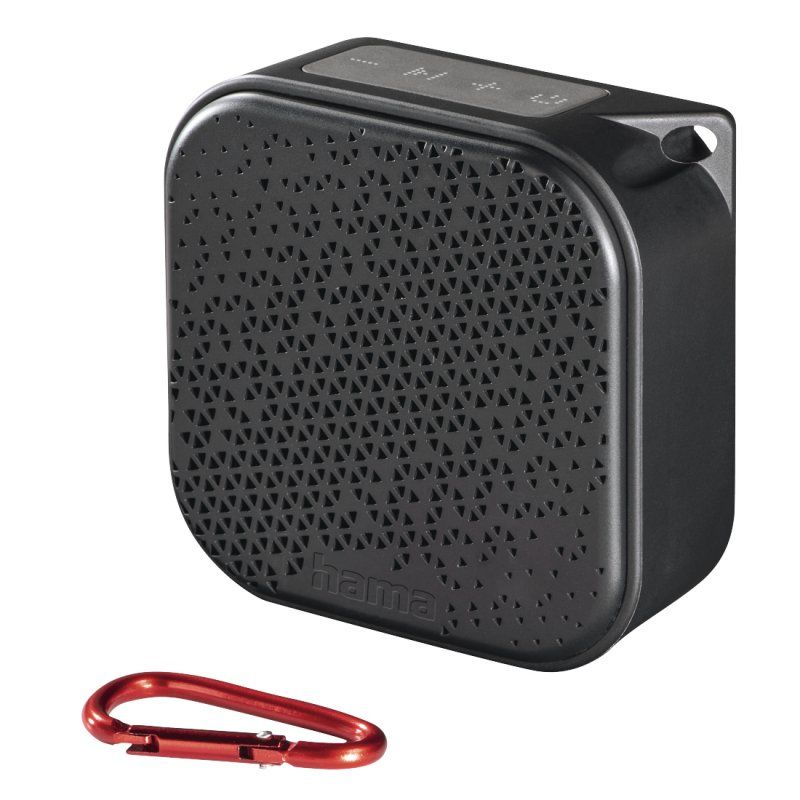 Hama Pocket 3.0 Bluetooth/3.5mm Jack 3.5W Portable Loudspeaker, 1050mAh Battery, IP67 Waterproof, Carabiner