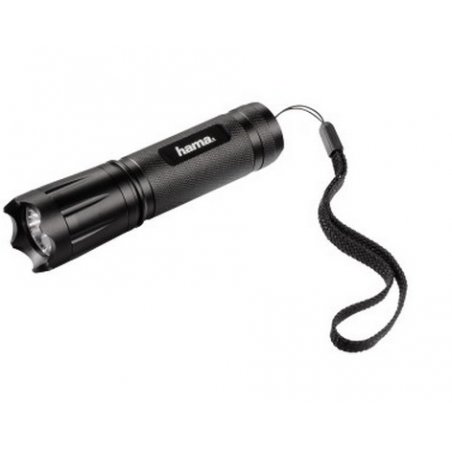 Hama Classic C-118 100 Lumen LED Torch, 110m Range, IP54 Splash/Dust Proof, Black