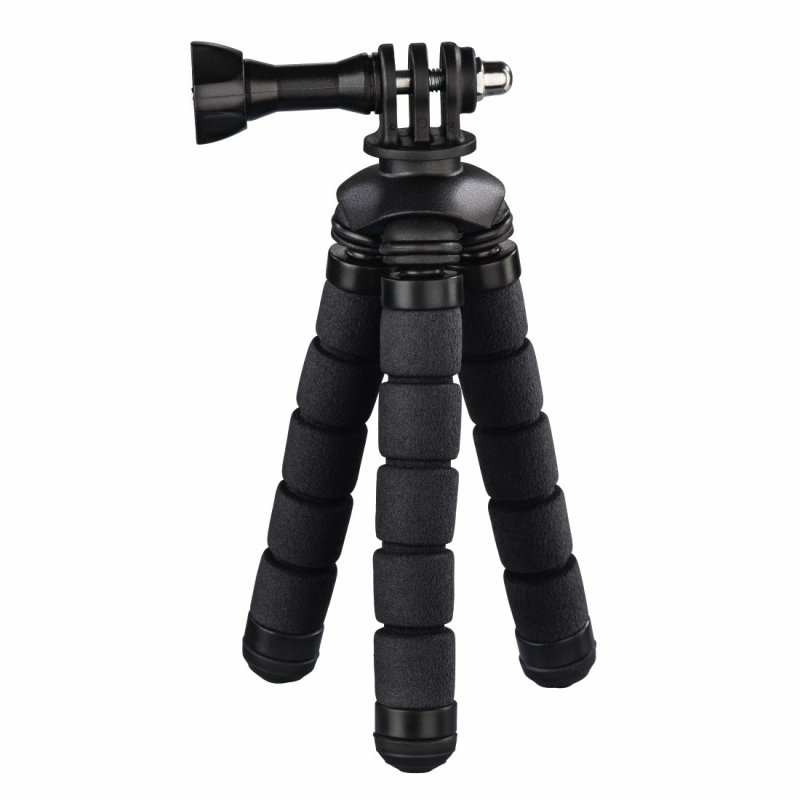 Hama Flex Phone/GoPro Mini-Tripod, 14cm Max Height, 360° Bendable Legs, Adjustable Centre Column