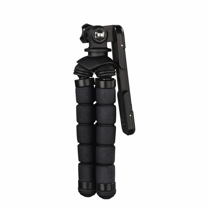 Hama Flex Phone/GoPro Mini-Tripod, 14cm Max Height, 360° Bendable Legs, Adjustable Centre Column